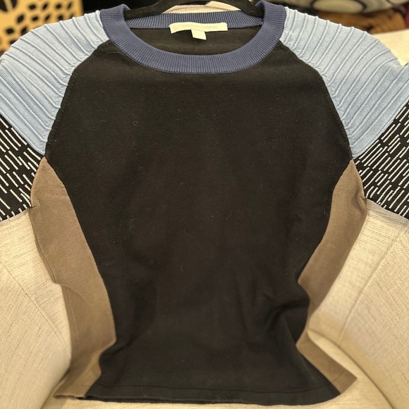 JONATHAN SIMKHAI Light and Dark Blue Apres-Ski Sweater - Size M - Picture 12 of 15